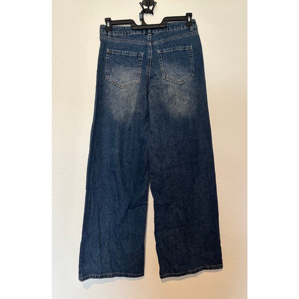 Refuge Denim NWT Jr's Size 3 Super Baggy Low Rise 90s Y2K Inspired Blue Jeans - Picture 2 of 5